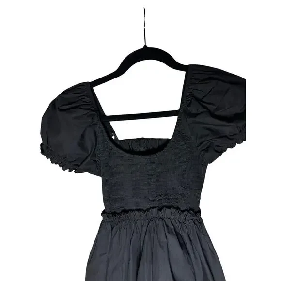 Princess Polly Black Mini Smocked Dress XS - Picture 4 of 6